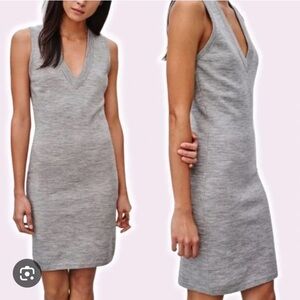 Aritzia Wilfred Dessy wool sweater mini dress size Small heather grey